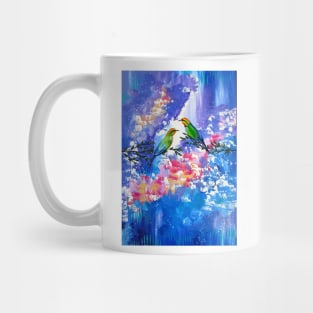 Blue, Purple and Green Birds Mug